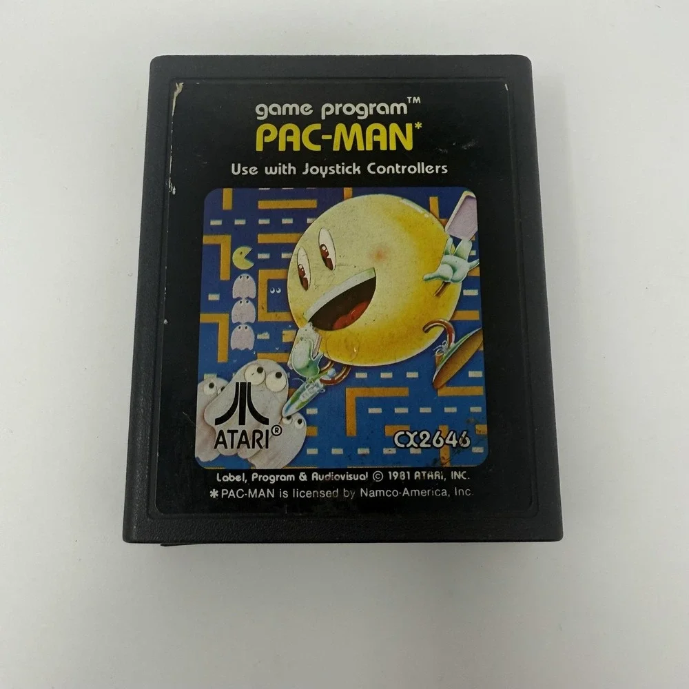 Vintage PAC-MAN Atari 2600 Video Game Cartridge 1981 CX2646 Retro Classic